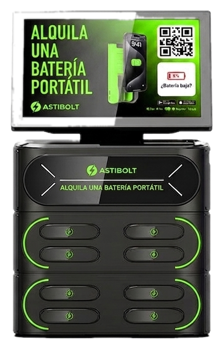 Máquina Astibolt de alquiler de baterías portátiles